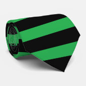 Grüne und schwarze Streifen-Krawatte Krawatte (Gerollt)