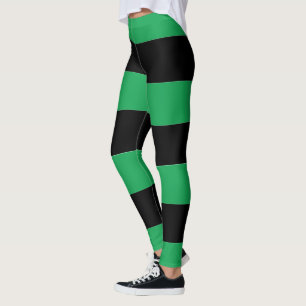 Grüne und schwarze Streifen Leggings