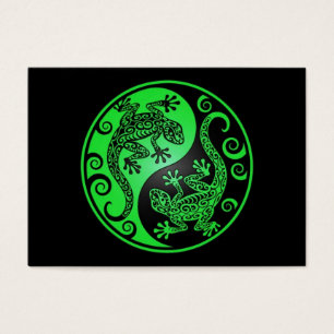 Grüne und schwarze Yin Yang Geckos
