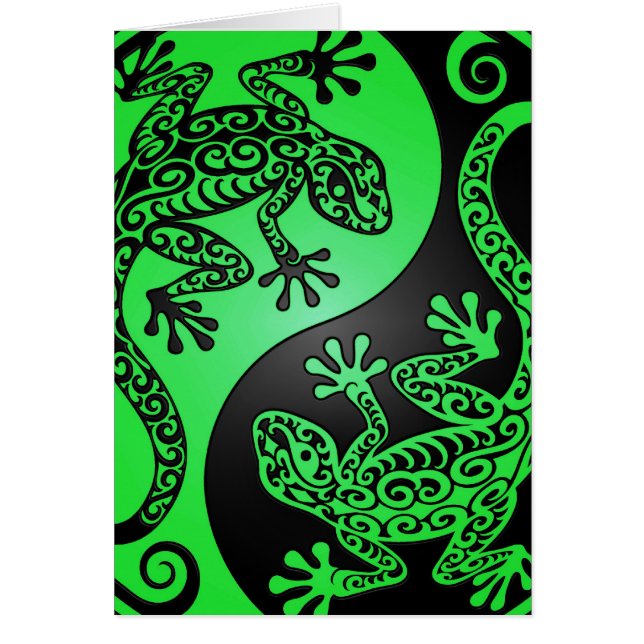 Grüne und schwarze Yin Yang Geckos (Vorne)