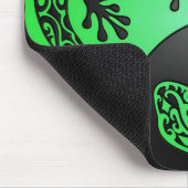 Grüne und schwarze Yin Yang Geckos Mousepad (Ecke)