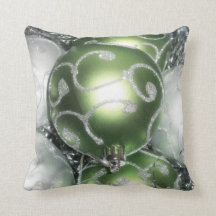 'Grüne und Silberfaule' Kissen