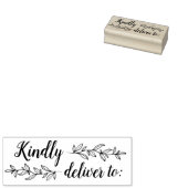 Grüne und Skripte liefern freundlich zu Gummi-Brie Gummistempel (Stempel)