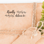 Grüne und Skripte liefern freundlich zu Gummi-Brie Gummistempel