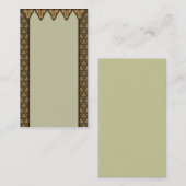 Grüne und Tan der marokkanischen Münze Visitenkarte (Vorne/Hinten)