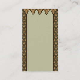 Grüne und Tan der marokkanischen Münze Visitenkarte