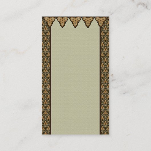 Grüne und Tan der marokkanischen Münze Visitenkarte (Vorderseite)