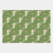 GRÜNE UND TAN IRISCHE GETRÄNKE UND SPENDE GESCHENKPAPIER SET (Vorderseite 2)