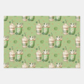 GRÜNE UND TAN IRISCHE GETRÄNKE UND SPENDE GESCHENKPAPIER SET (Vorderseite)