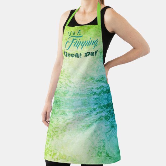 Grüne und türkisfarbene Lime Schürze (InSitu)