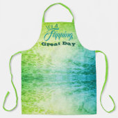 Grüne und türkisfarbene Lime Schürze (Vorderseite)