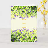 grüne und violette Blüten Karte (Gelbe Blume)