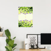 grüne und violette Blüten Poster (Heimbüro)