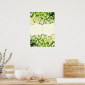 grüne und violette Blüten Poster (Küche)