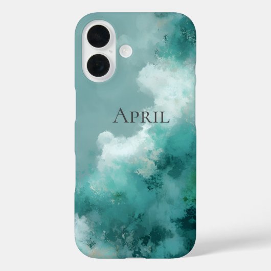 Grüne und weiße abstrakte Malerei  Case-Mate iPhone Hülle (Rückseite)