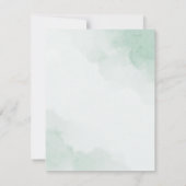 Grüne und weiße Aquarellblumen Dankeskarte (Rückseite)