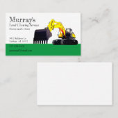 Grüne und weiße Baggerflächen Visitenkarte (Vorne/Hinten)