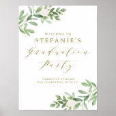 Grüne und Weiße Blume - Begrüßung Poster (Vorne)