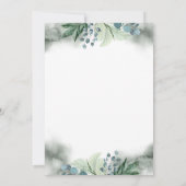 Grüne und weiße Blume Elegante Hochzeit von Peony Einladung (Rückseite)