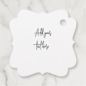 Grüne und weiße Blume Grazie Mille Geschenkanhänger (Rückseite)