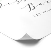Grüne und weiße Blume Hochzeitliches Dessert Bar Poster (Ecke)