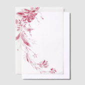 Grüne und weiße Blumengarten Hochzeit Pergament Einladungen (Versetzt)