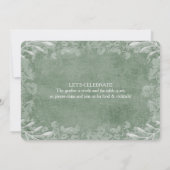 Grüne und weiße Blumengarten Party Einladung (Rückseite)