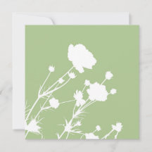 Grüne und Weiße Blumenkarte