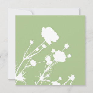 Grüne und Weiße Blumenkarte