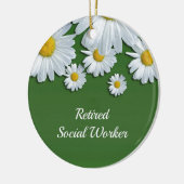 Grüne und weiße Blumenmotive im Ruhestand Keramikornament (Links)