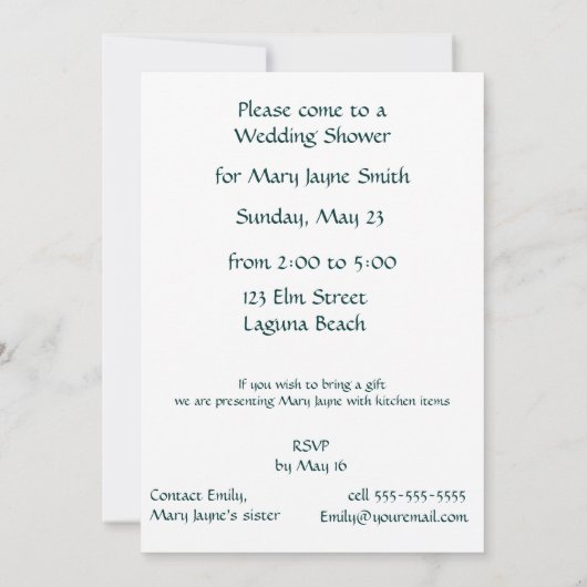 Grüne und weiße Cattleya Orchids Einladung (Rückseite)