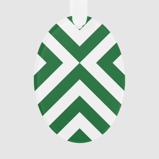 Grüne und weiße Chevronen Ornament (Vorderseite)