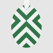 Grüne und weiße Chevronen Ornament (Rückseite)