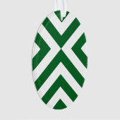Grüne und weiße Chevronen Ornament (Vorderseite)