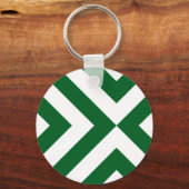 Grüne und weiße Chevronen Schlüsselanhänger (Vorderseite)