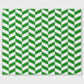 Grüne und weiße Extra große Herringbone Geschenkpapier (Flach)