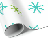 Grüne und weiße Festivals Moderne Weihnachten Geschenkpapier (Rolleneckpunkt)