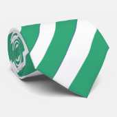 Grüne und weiße gestreifte Krawatte (Gerollt)