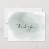 Grüne und weiße Hochzeit Dankeskarte (Vorderseite)