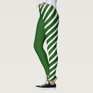 Grüne und weiße Jester-Leggings Leggings