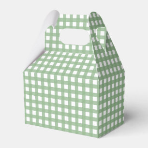 Grüne und weiße karierte Gable-Geschenkbox Geschenkschachtel