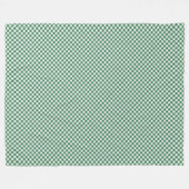 Grüne und weiße karierte Gingham-Plüschdecke Fleecedecke (Vorderseite (Horizontal))