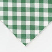 Grüne und weiße karierte Gingham-Plüschdecke Fleecedecke (Ecke)