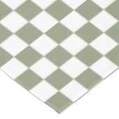 Grüne und weiße, karierte Karo-Baumwolle Tischdecke (Schrägansicht)