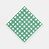 Grüne und weiße Karierte Neapel Serviette (Ecke)