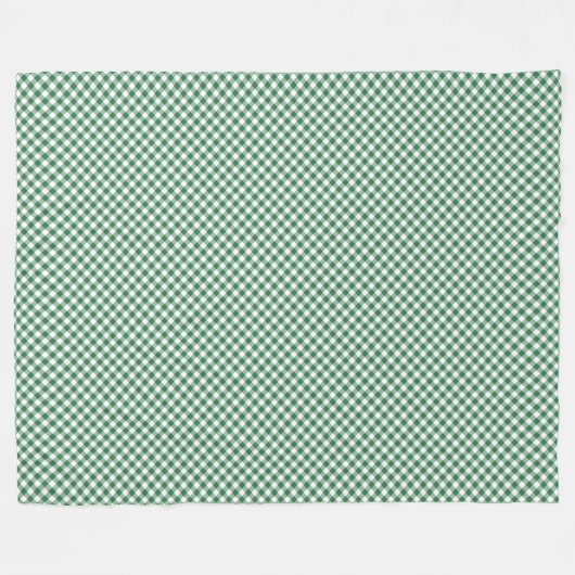 Grüne und weiße Karo-Gingham-Fleece-Decke Fleecedecke (Vorderseite (Horizontal))