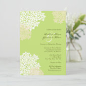 Grüne und weiße Königin Anne's Hochzeitsreise Einl Einladung (Stehend Vorderseite)