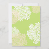 Grüne und weiße Königin Anne's Hochzeitsreise Einl Einladung (Rückseite)