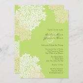 Grüne und weiße Königin Anne's Hochzeitsreise Einl Einladung (Vorne/Hinten)