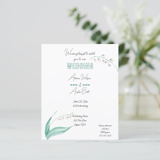 Grüne und Weiße Lilie des Tals (Stehend Vorderseite)